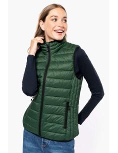 K-KA6114-LADIES' LIGHTWEIGHT SLEEVELESS FAKE DOWN JACKET 2